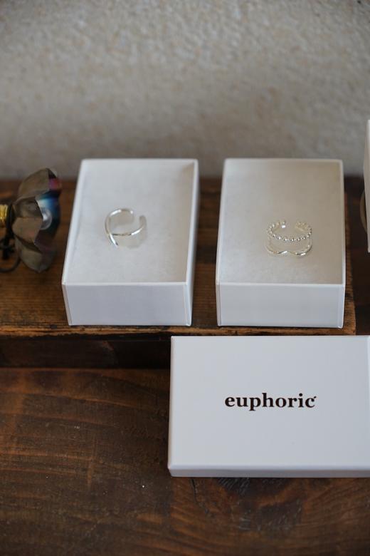 euphoric 银质心形球链双向耳夹/戒指(Heart&Ball Chain 2way Earcuff 4413) 商品图4