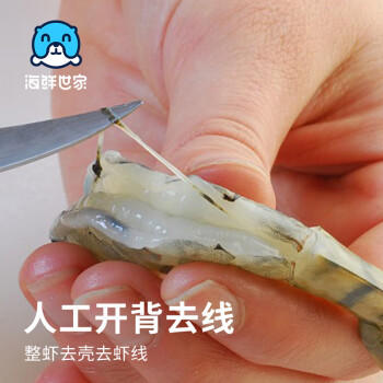 海鲜世家翡翠青虾仁 去冰净重2斤 156-198只  聚餐家庭生鲜海鲜虾类 商品图3