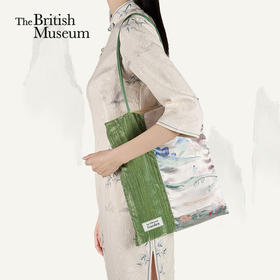 大英博物馆 桃花源记系列 丝绒拼接轻便 单肩包