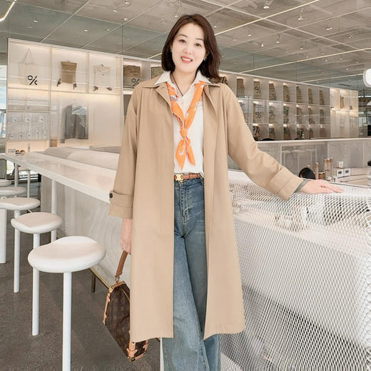 火桐hooton 露珠系列 2025新款丝羊毛精纺长款风衣ZB7010 商品图0