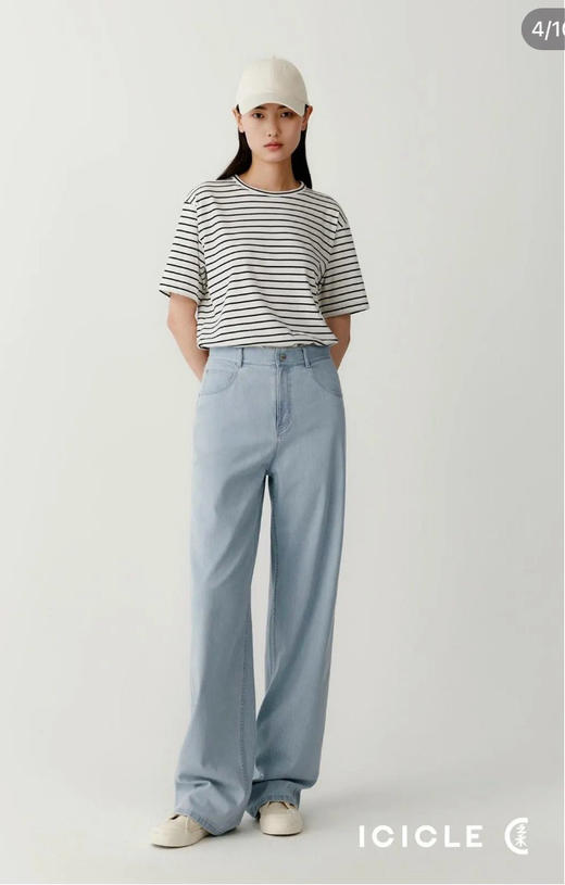 【3月10日 下午13:30 秒杀】返场小禾 浅蓝 直筒 阔腿裤 薄款水洗牛仔裤 商品图6