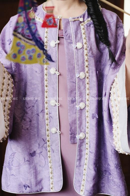 【门店同款】ENJOY春季云敛-春光推盏紫陌含烟中式外套 161946737 商品图5