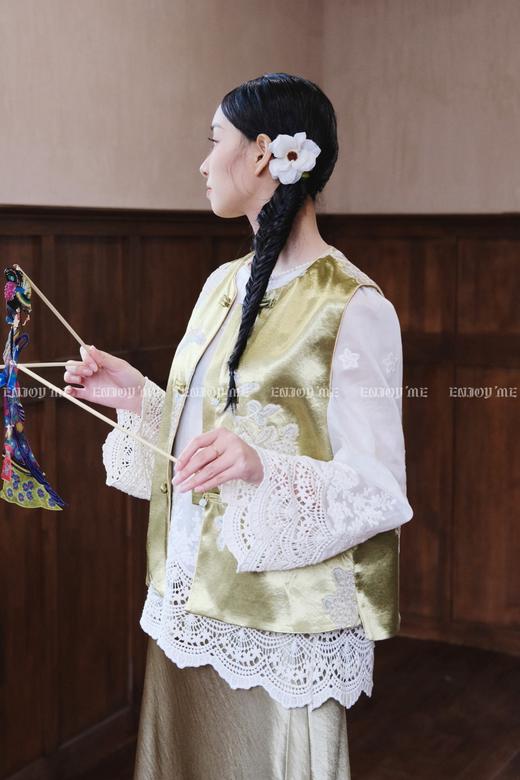 【门店同款】ENJOY春季云敛-春光推盏花想容蕾丝上衣 162146264 商品图2