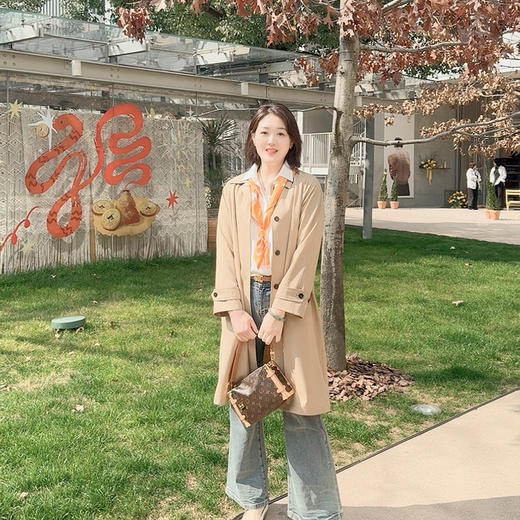 火桐hooton 露珠系列 2025新款丝羊毛精纺长款风衣ZB7010 商品图1