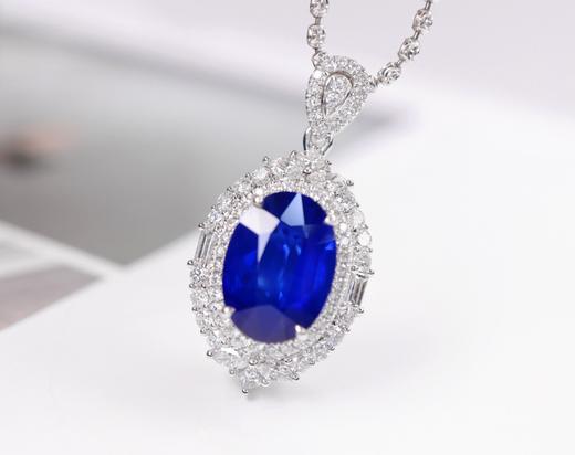 3.8ct刻面蓝宝石吊坠 商品图2