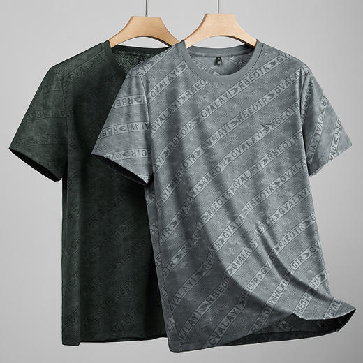 【棉质】【DKP】大依优型大码圆领T恤轻奢休闲短袖男宽松T恤上衣胖子 商品图1