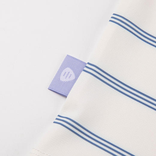 水孩儿童装夏季女童短袖男童圆领衫运动时尚休闲透气条纹洋气 商品图3