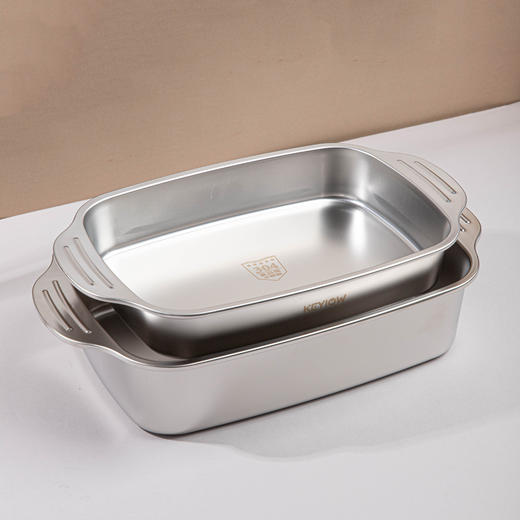 KEYIOW 304不锈钢双耳长方形烤盘多功能 烤鱼烘焙必备 商品图8