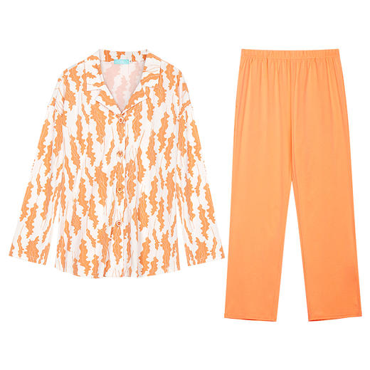 I‘d爱帝抑菌优可丝海草印花长袖居家服套装 商品图6