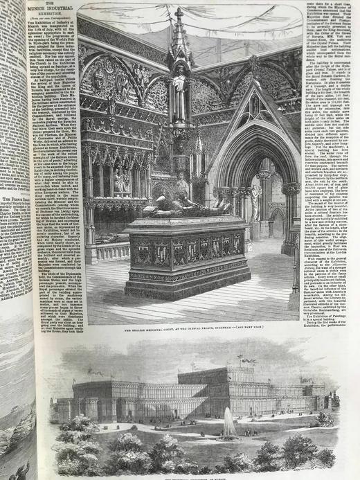 41.5*29cm！1854年 伦敦新闻画报 数百幅版画插图 真皮精装8开 商品图5