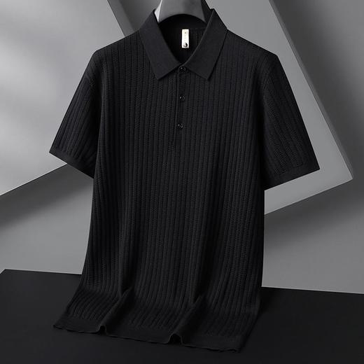 【桑蚕丝】【DG】大依优型大码针织衫短袖翻领毛衣男加大码打底衫肥佬含桑蚕丝半袖夏季 商品图1