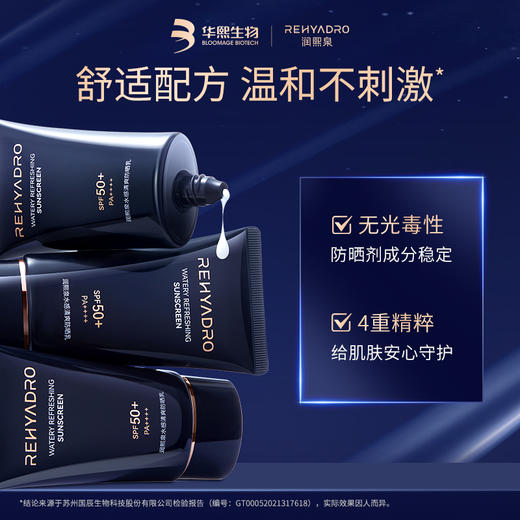【热卖清仓】华熙生物·润熙泉水感清爽防晒乳SPF50+ PA++++ 防晒伤 晒黑 晒老 商品图4