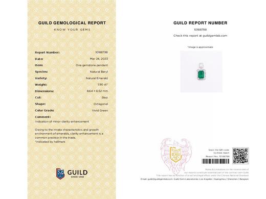 1.9ct刻面祖母绿吊坠 商品图3