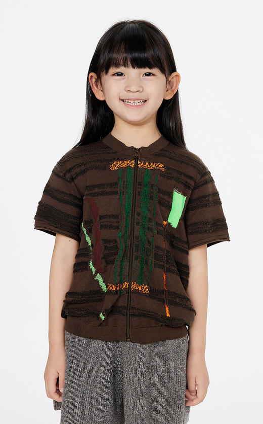 jnby   25年春款   短款开襟针织衫  1P3311900 商品图3