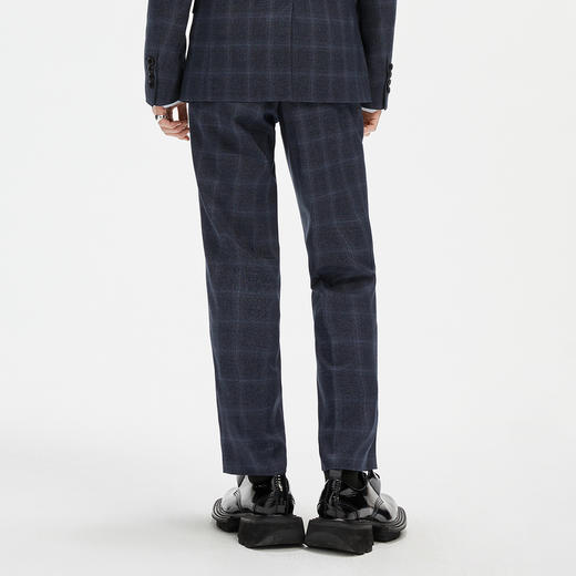 GXG男装【斯文系列】秋季休闲黑色格纹西裤 爆款休闲裤 商品图2