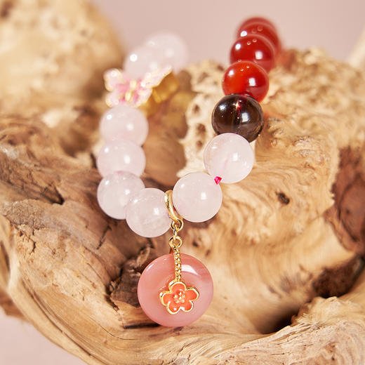 大英博物馆 东方梦境系列 蝶影醺梦粉晶玛瑙 手链 商品图3