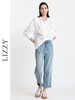 LIZZY春夏休闲时尚天丝V领扭结设计衬衫 商品缩略图1