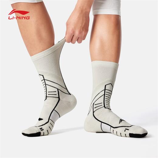 李宁反伍BADFIVE反光抗菌篮球中长袜AWLV005 商品图2