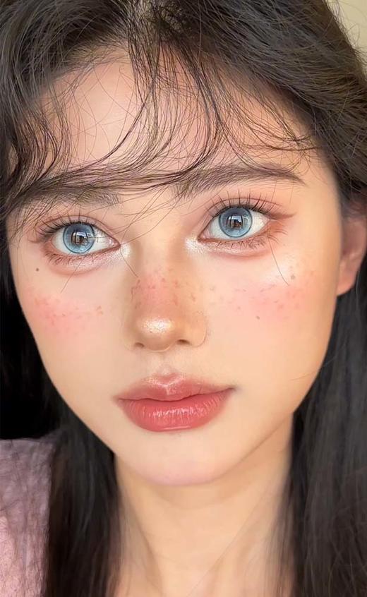 flowercolor 半年抛美瞳 泪钻冰蓝 直径14.5mm着色13.8mm 商品图1