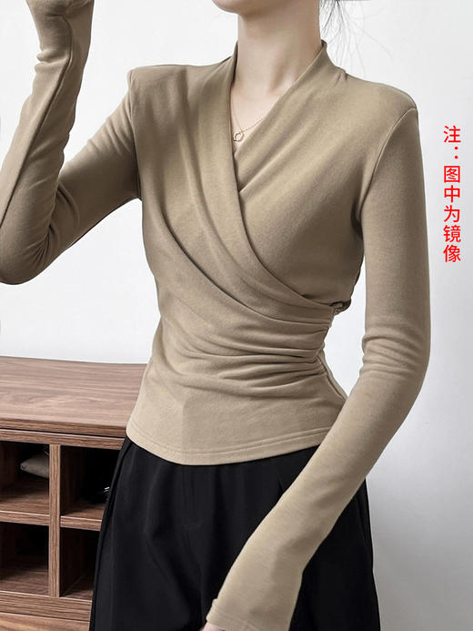 裁缝学苑AS444设计感V领长袖T恤纸样女装交叉法式上衣打底衫内搭样板版型 商品图1