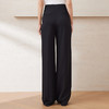 EITIE爱特爱高腰垂坠显瘦直筒百搭黑色西装裤夏季新款B2505610 商品缩略图4