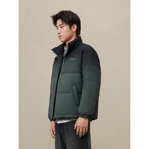 GXG撞色休闲保暖加厚短款立领羽绒服鸭绒外套男   冬季热卖 商品图4