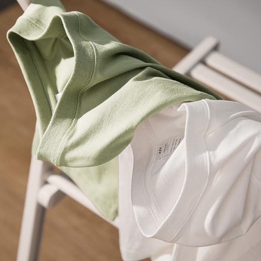 【69元3件】男女同款230克新疆纯棉短袖 基础百搭纯棉圆领T恤 商品图7