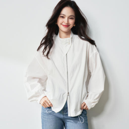 25春季酷飒休闲户外工装风小立领廓形夹克宽松拉链时尚外套！ 商品图6