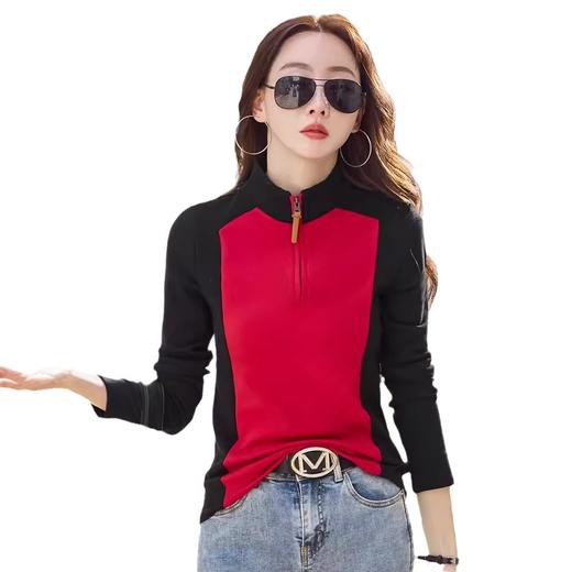 百媚生 棉质翻领长袖T恤82383 商品图3