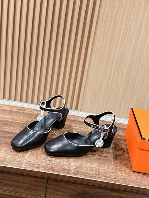 爱马仕25新款高跟粗跟玛丽珍芭蕾舞鞋（HC） 商品图3