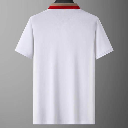 【100%棉】【DG】大依优型大码短袖POLO衫撞色翻领半袖体恤男加肥大码棉上衣胖子时尚休闲夏季 商品图3