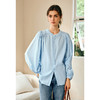 OLrain欧芮儿法式长袖衬衫女春季2025新款别致复古灯笼袖宽松衬衣 商品缩略图4