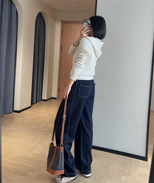 云仓【9821】老钱风显瘦神裤 凉感 阔腿裤直筒裤 商品图2