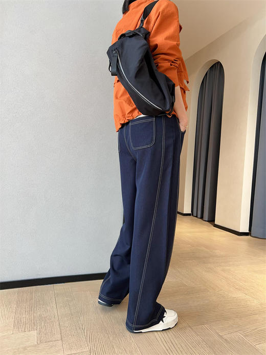 云仓【9821】老钱风显瘦神裤 凉感 阔腿裤直筒裤 商品图7