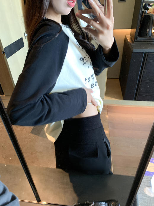 【149元任选2件】最后一波！插肩袖撞色字母宽松T恤 商品图6