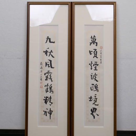 陈永正书法69x13CM《万顷烟波鸥境界，九秋风露鹤精神》1.6平尺手写纸本宣纸作品[原作编号：SF0509] 商品图4