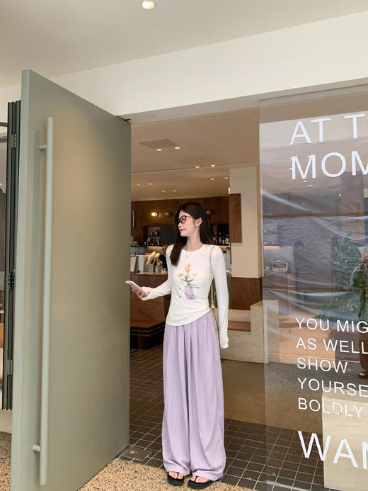 【110元任选2件】最后一波现货！花瓶印花修身长袖T恤 商品图6