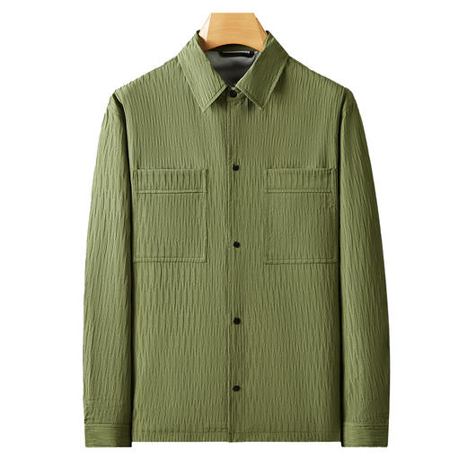 【DPF】大依优型大码泡泡纱工装夹克外套加肥加大号茄克衫男胖子上衣 商品图5