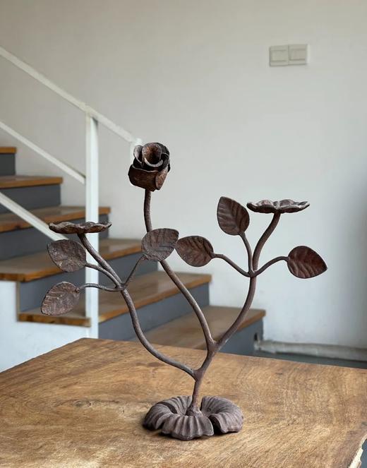 铸铁花卉形雕塑案头摆件，顺丰包邮 商品图11