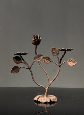铸铁花卉形雕塑案头摆件，顺丰包邮