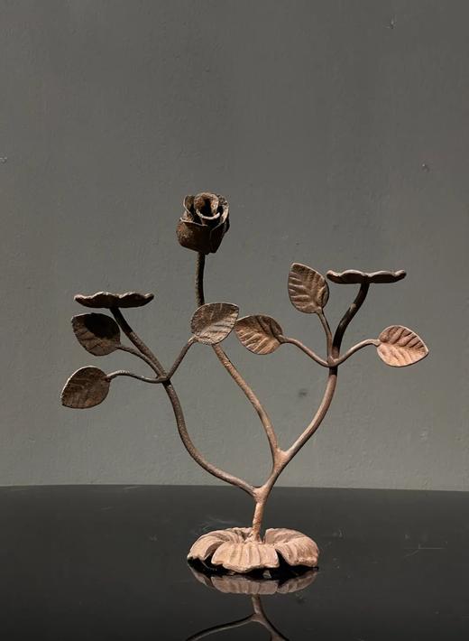 铸铁花卉形雕塑案头摆件，顺丰包邮 商品图0