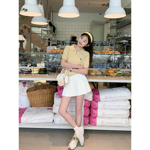 <曾小咸推荐>韩系高腰百搭3色百褶半身裙 商品图4