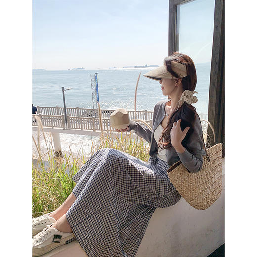 <曾小咸推荐>绑带格子半身裙 日常159.99/件 立减70 秒杀89.99/件！！ 商品图1