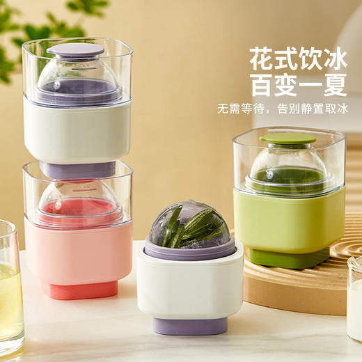 摩登主妇冰球模具家用按压式食品级硅胶大号威士忌冰格调酒制冰器 商品图4