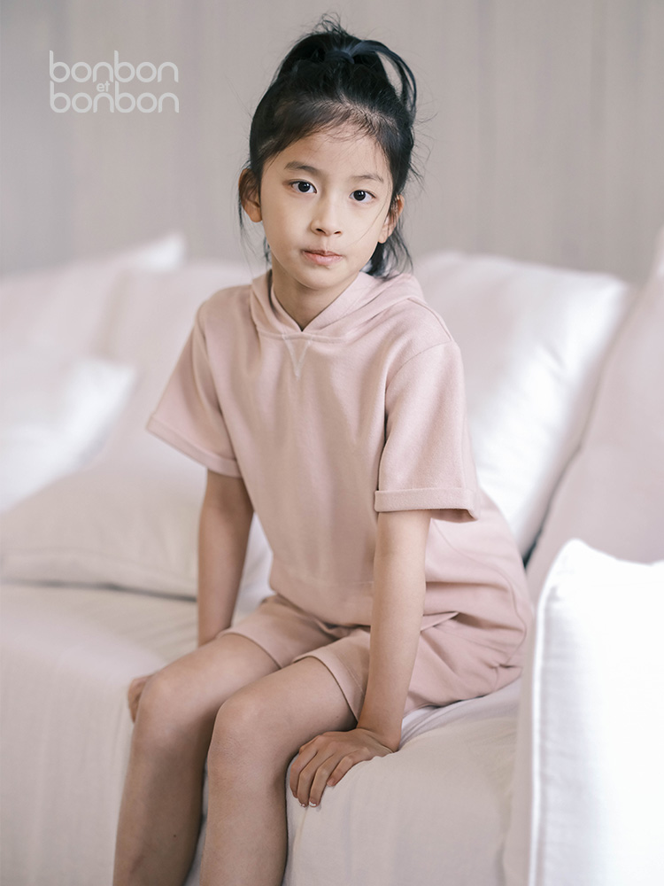 毛巾肌理连帽套装