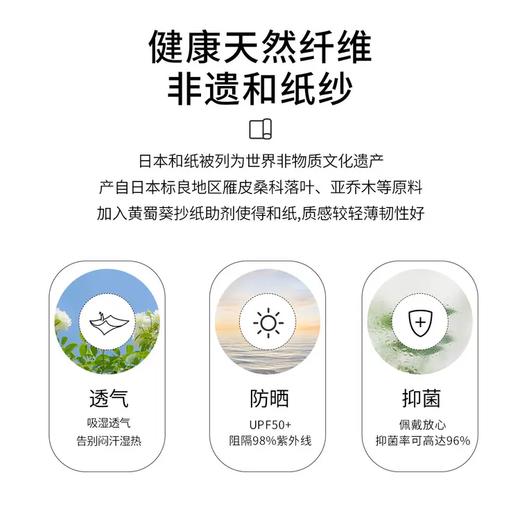 紫宝合纸前翘简约防晒遮阳帽 商品图5
