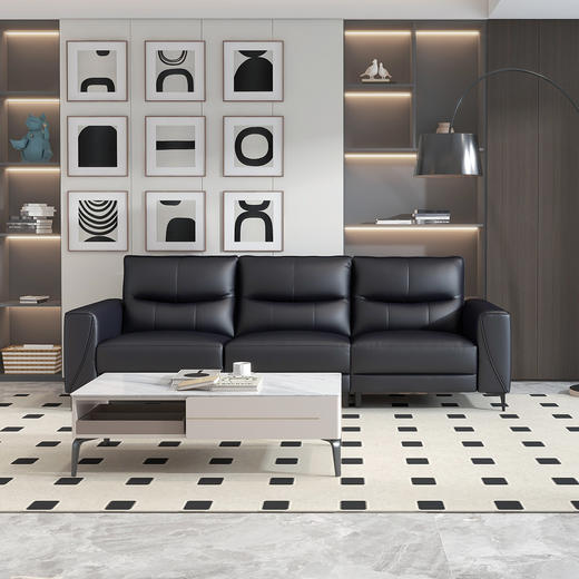 顾家家居整装 现代简约 皮/布固定沙发 KZ.1070(B)玄音 商品图1