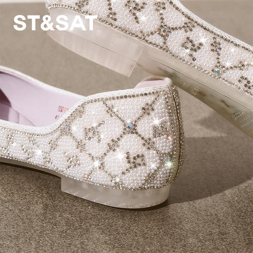 星期六珠光闪烁尖头舒适平底单鞋SSD1111103 商品图4