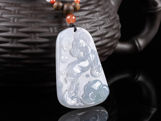 XY0086原创沉香DIY翡翠珠链+翡翠生肖羊挂件 商品图2