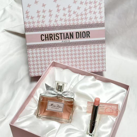 DIOR 漂亮的礼盒 迪奥小姐浓香100ml 变色润唇膏 001#3.5g 不支持退换货 商品图2